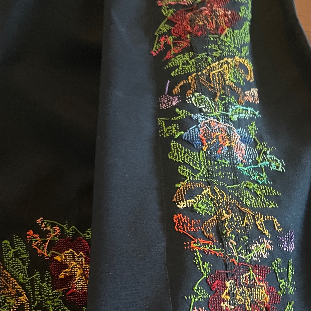 Hand stitched garden Thoub Multicolor - Picture 5 of 10